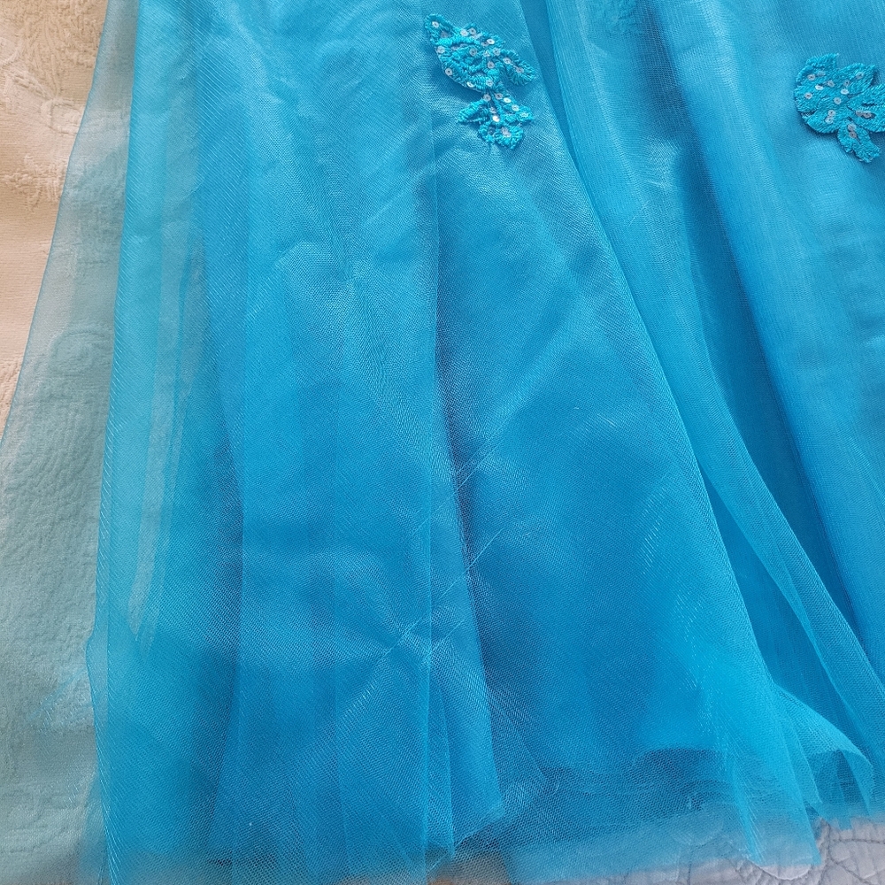 Ocean Blue Prom Dress - Picture 4 of 13